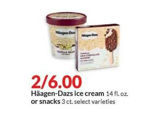 Hy-Vee Haagen-dazs Ice Cream Or Snacks offer