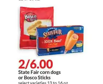 Hy-Vee State Fair Corn Dogs Or Bosco Sticks offer