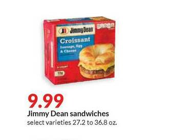 Hy-Vee Jimmy Dean Sandwiches offer