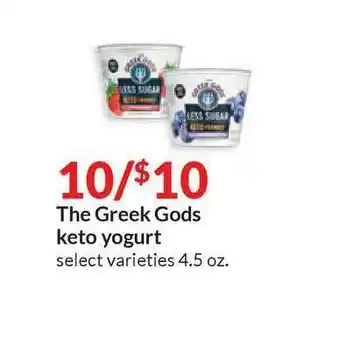 Hy-Vee The Greek Gods Keto Yogurt offer