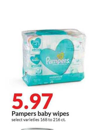 Hy-Vee Pampers Baby Wipes offer