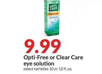 Hy-Vee Opti-Free Or Clear Care Eye Solution offer