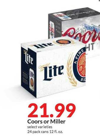 Hy-Vee Coors Or Miller offer