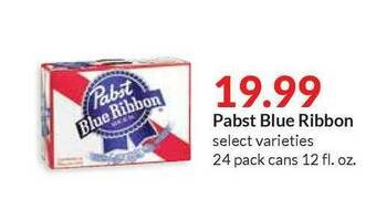 Hy-Vee Pabst Blue Ribbon offer