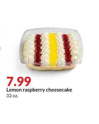 Hy-Vee Lemon Raspberry Cheesecake offer