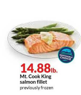 Hy-Vee Mt. Cook King Salmon Fillet offer