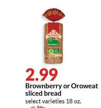 Hy-Vee Brownberry Or Oroweat Sliced Bread offer