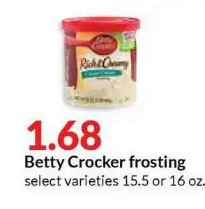 Hy-Vee Betty Crocker Frosting offer