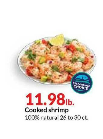 Hy-Vee Cooked Shrimp offer