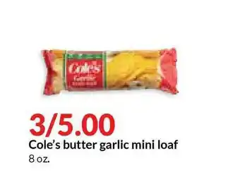 Hy-Vee Cole's Butter Garlic Mini Loaf offer