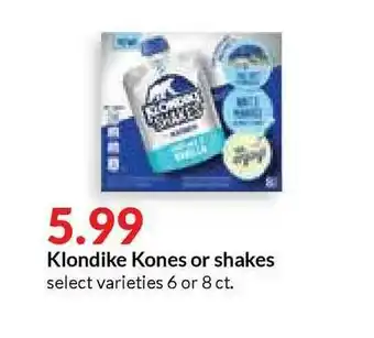 Hy-Vee Klondlike Kones Or Shakes offer