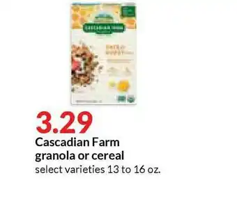Hy-Vee Cascadian Farm Granola Or Cereal offer