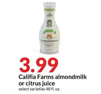 Hy-Vee Califia Farms Almondmilk Or Citrus Juice offer