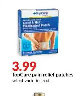 Hy-Vee Topcare Pain Relief Patches offer