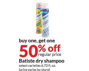 Hy-Vee Batiste Dry Shampoo offer