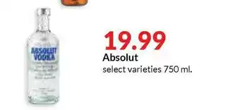 Hy-Vee Absolut offer