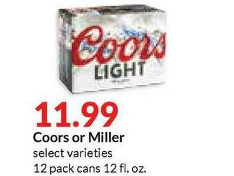 Hy-Vee Coors Or Miller offer