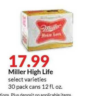 Hy-Vee Miller High Life offer