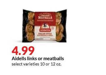Hy-Vee Aidells Links Or Meatballs offer