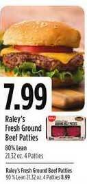 Nob Hill Raley's Fresh Ground Beef Patties offer