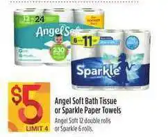 Nob Hill Angel Soft Bath Tissue Or Sparkle Paper Towels offer