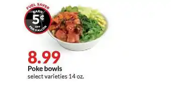 Hy-Vee Poke Bowls offer