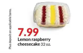 Hy-Vee Lemon Raspberry Cheesecake offer
