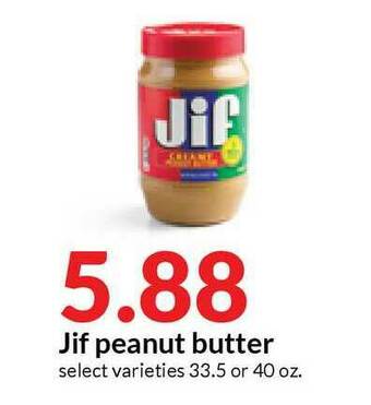 Hy-Vee Jif Peanut Butter offer