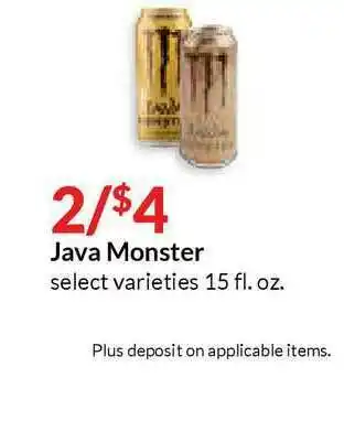 Hy-Vee Java Monster offer