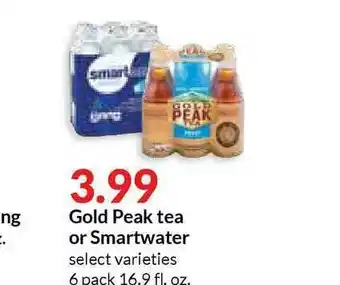 Hy-Vee Gold Peak Tea Or Smartwater offer
