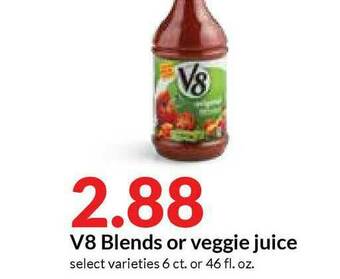 Hy-Vee V8 Blends Or Veggie Juice offer