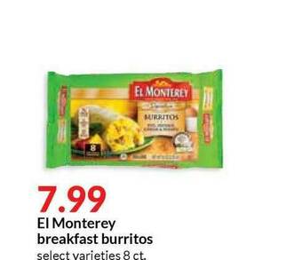Hy-Vee El Monterey Breakfast Burritos offer