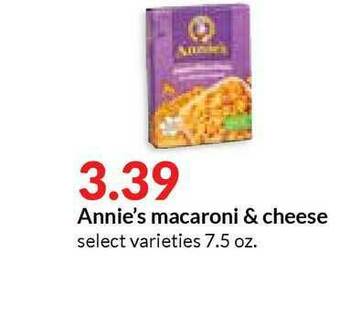 Hy-Vee Annie's Macaroni & Cheese offer