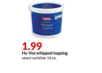 Hy-Vee Hy-Vee Whipped Topping offer