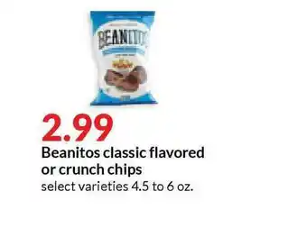 Hy-Vee Beanitos Classic Flavored Or Crunch Chips offer