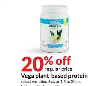 Hy-Vee Vega Plant-based Protein offer