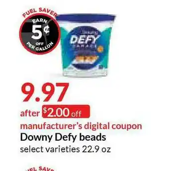 Hy-Vee Downy Defy Beads offer