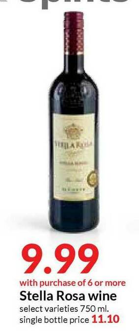 Hy-Vee Stella Rosa Wine offer