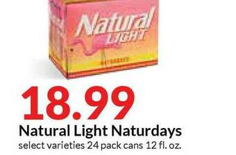 Hy-Vee Natural Light Naturdays offer