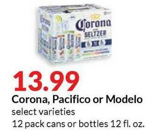 Hy-Vee Corona, Pacifico Or Modelo offer