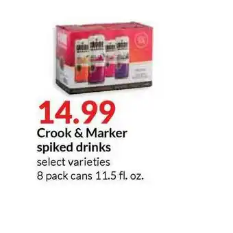 Hy-Vee Crook & Marker Spiked Drinks offer