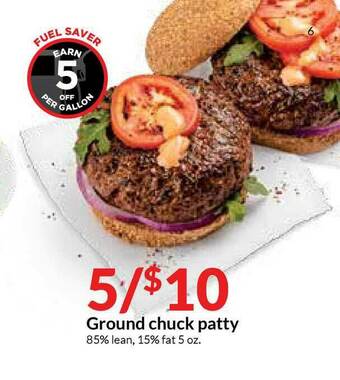 Hy-Vee Ground Chuck Patty offer