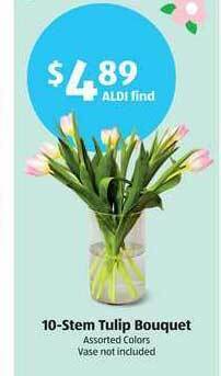 Aldi 10-Stem Tulip Bouquet offer