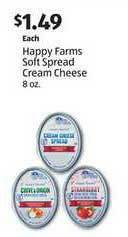 Aldi Happy Farms Soft Spread Cream Cheese offer