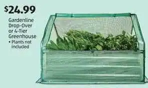 Aldi Gardenline Drop-over Or 4-tier Greenghouse offer