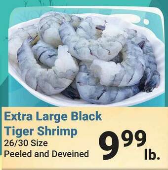 Times Supermarkets Extra Large Black Tiger Shrimp offer