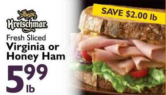Festival Foods Fresh Sliced Virginia Or Honey Ham offer