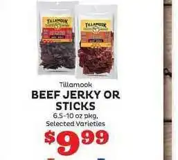 County Market Tillamook Beef Jerky Or Sticks offer