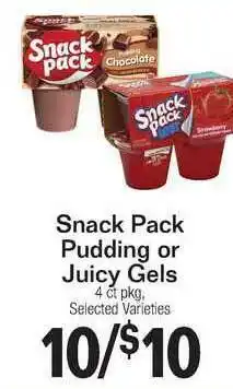 County Market Snack Pack Pudding Or Juicy Gels offer