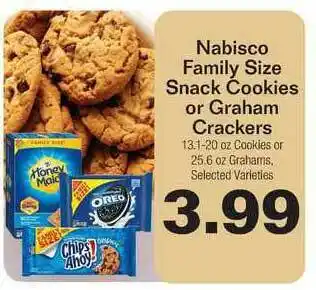 County Market Nabisco Family Size Snack Cookies Or Graham Crackers offer